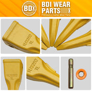 BDI Wear Parts 1U3252TL Backhoe Bucket Teeth (5 Pack) Caterpillars J250 with Pins for Mini Excavator Buckets
