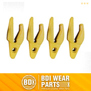 BDI Wear Parts Assembly Adapter 119-3204 Bolt On Shank / 1U3202TL Excavator Bucket Teeth/Pin 8E6208 Retainer 8E6209, Caterpillar Bucket Tooth J200 Series - 4 Set