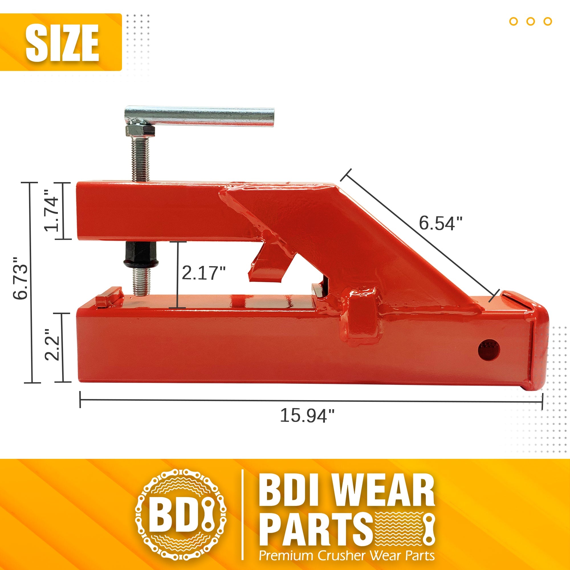 BDI Wear Parts Trailer Hitch, Trailer Hitch Receiver 2 "Ball Mount Receiver Adapter