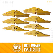 BDI Wear Parts Weld-on Flush Mount 2A Bucket Shanks 2AH Original Fab Bucket Teeth with Pins Backhole Excavator Bucket Digging Teeth Adapter - 7 Set