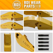 BDI Wear Parts Weld-on Flush Mount 2A Bucket Shanks 2AH Original Fab Bucket Teeth with Pins Backhole Excavator Bucket Digging Teeth Adapter - 10 Set