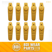 BDI Wear Parts Assembly 230X156 Backhoe Shank / X156WTL Bucket Teeth / P156 Roll Pins Bobcat Skid Steer Caterpillar Style for Mini Excavator - 10 Set