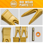 BDI Wear Parts 1U3252WTL Tractor Bucket Teeth Bucket Rock Tooth Backhoe/Loader Bucket Dirt Teeth/Tooth for Cat J250 Excavator - 5Pack