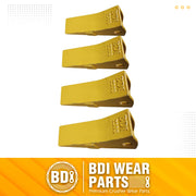 BDI Wear Parts Assembly U43792 Bucket Tooth Adapter, 230S Bucket Teeth with TF23P Flex Pins Weld on Bucket Teeth for 23 & 230 Series Skid Steer Loaders and Excavators- 4PK