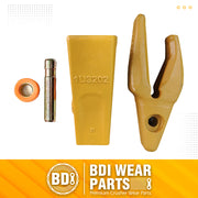 BDI Wear Parts Assembly Adapter 119-3204 Bolt On Shank / 1U3202 Excavator Bucket Teeth/Pin 8E6208 Retainer 8E6209, Caterpillar Bucket Tooth J200 Series - 1 Set