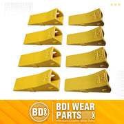 BDI Wear Parts Assembly U43792 Bucket Tooth Adapter, 230S Bucket Teeth with TF23P Flex Pins Weld on Bucket Teeth for 23 & 230 Series Skid Steer Loaders and Excavators- 8PK