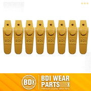 BDI Wear Parts Assembly 230X156 Backhoe Shank / X156WTL Bucket Teeth / P156 Roll Pins Bobcat Skid Steer Caterpillar Style for Mini Excavator - 8 Set