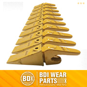 BDI Wear Parts Assembly 230X156 Backhoe Shank / X156S Bucket Teeth / P156 Flex Pins Bobcat Skid Steer Caterpillar Style for Mini Excavator - 10 Set