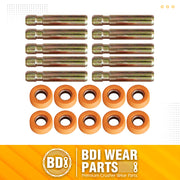 8E6208 Pin with 8E6209 Retainer Fits CATERPILLAR CAT J200 1U3202 Teeth - 10 Set