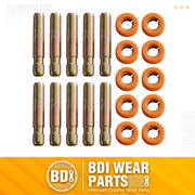 8E6208 Pin with 8E6209 Retainer Fits CATERPILLAR CAT J200 1U3202 Teeth - 10 Set