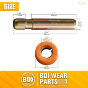 8E6208 Pin with 8E6209 Retainer Fits CATERPILLAR CAT J200 1U3202 Teeth - 10 Set