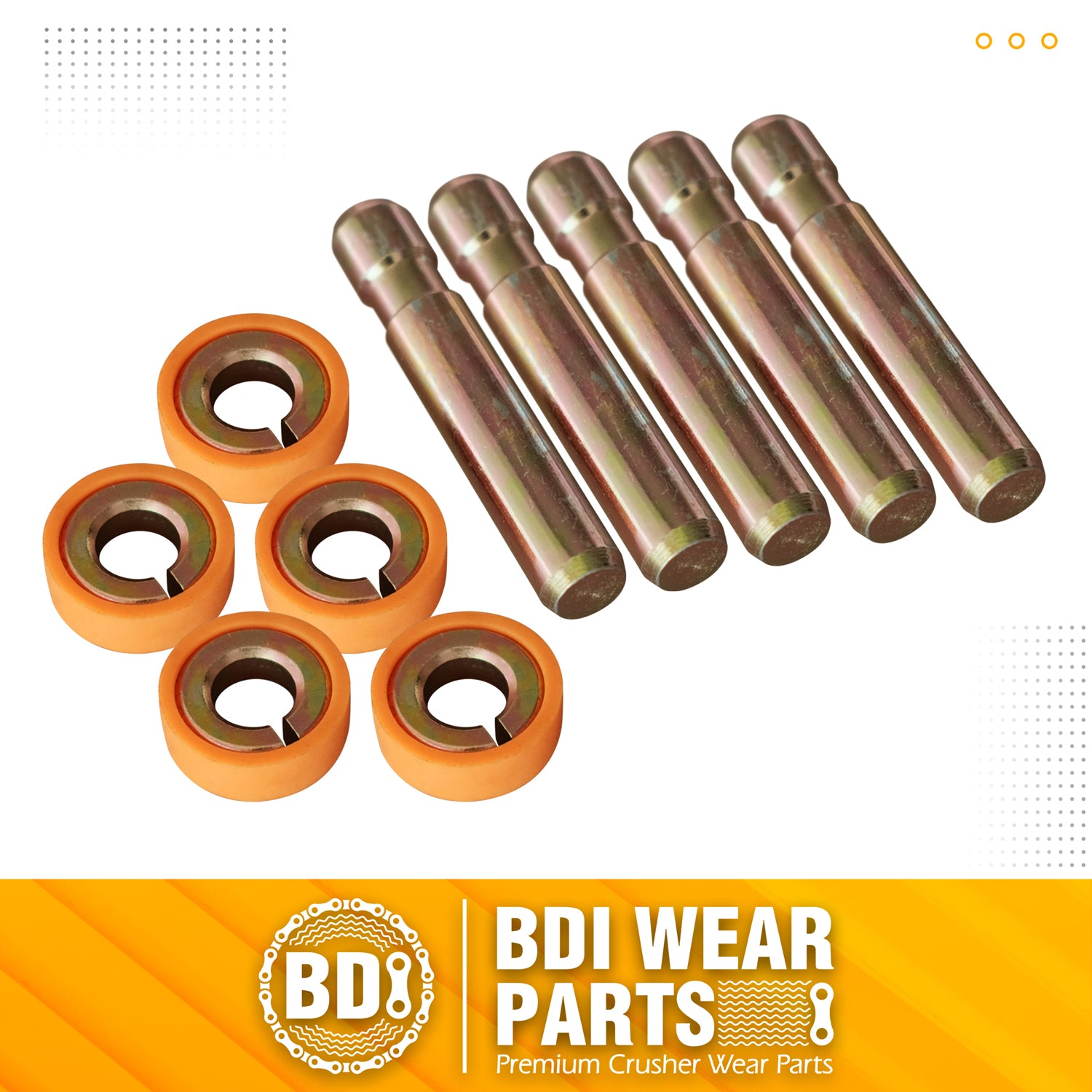 8E6208 Pin with 8E6209 Retainer Fits CATERPILLAR CAT J200 1U3202 Teeth - 5 Set