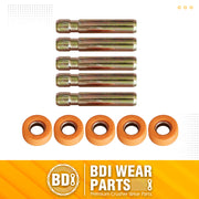 8E6208 Pin with 8E6209 Retainer Fits CATERPILLAR CAT J200 1U3202 Teeth - 5 Set