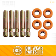 8E6208 Pin with 8E6209 Retainer Fits CATERPILLAR CAT J200 1U3202 Teeth - 5 Set