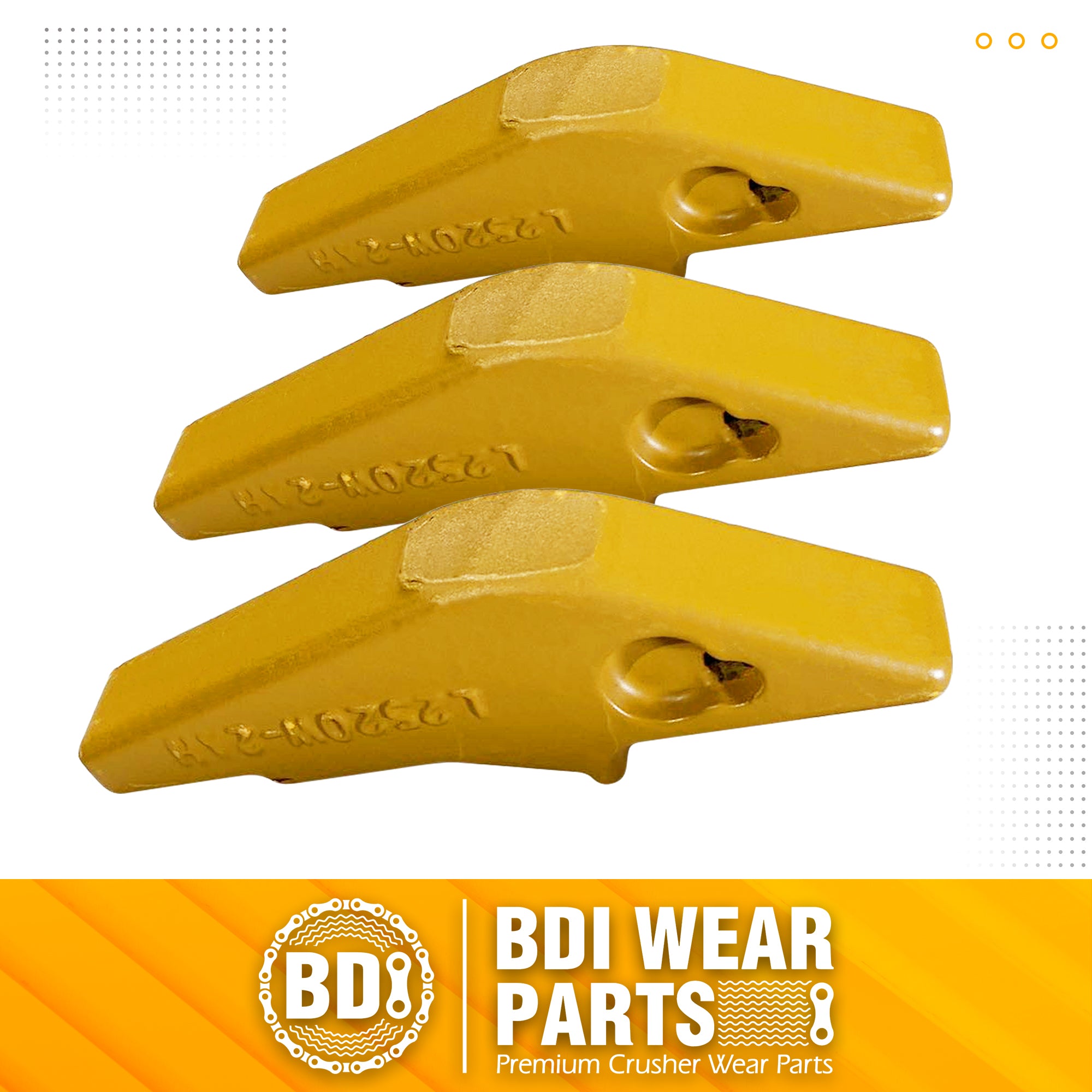 BDI Wear Parts L2520N-2AH Teeth Adapter, Backhole Excavator Bucket Digging Teeth Adapter Weld On Shanks for 2A Style Bucket Teeth-3PK