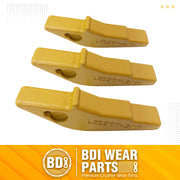 BDI Wear Parts L2520N-2AH Teeth Adapter, Backhole Excavator Bucket Digging Teeth Adapter Weld On Shanks for 2A Style Bucket Teeth-3PK