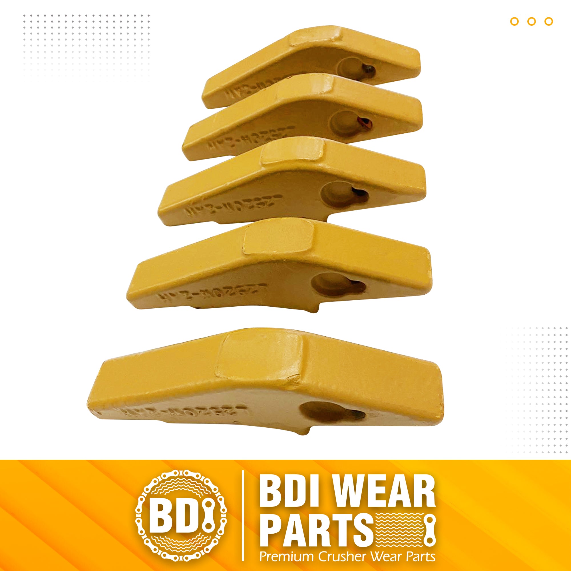 BDI Wear Parts L2520N-2AH Teeth Adapter, Backhole Excavator Bucket Digging Teeth Adapter Weld On Shanks for 2A Style Bucket Teeth-5PK