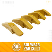 BDI Wear Parts L2520N-2AH Teeth Adapter, Backhole Excavator Bucket Digging Teeth Adapter Weld On Shanks for 2A Style Bucket Teeth-5PK