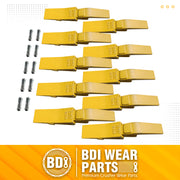 BDI Wear Parts Assembly U43792 Bucket Tooth Adapter, 230S Bucket Teeth with TF23P Flex Pins Weld on Bucket Teeth for 23 & 230 Series Skid Steer Loaders and Excavators- 10PK