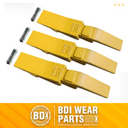 BDI Wear Parts Assembly U43792 Bucket Tooth Adapter, 230S Bucket Teeth with TF23P Flex Pins Weld on Bucket Teeth for 23 & 230 Series Skid Steer Loaders and Excavators- 3PK