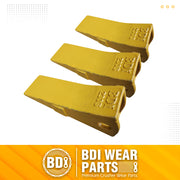 BDI Wear Parts Assembly U43792 Bucket Tooth Adapter, 230S Bucket Teeth with TF23P Flex Pins Weld on Bucket Teeth for 23 & 230 Series Skid Steer Loaders and Excavators- 3PK