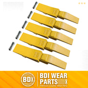 BDI Wear Parts Assembly U43792 Bucket Tooth Adapter, 230S Bucket Teeth with TF23P Flex Pins Weld on Bucket Teeth for 23 & 230 Series Skid Steer Loaders and Excavators- 5PK