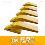 BDI Wear Parts Assembly U43792 Bucket Tooth Adapter, 230S Bucket Teeth with TF23P Flex Pins Weld on Bucket Teeth for 23 & 230 Series Skid Steer Loaders and Excavators- 5PK