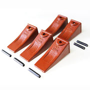 5 Pack X156L Dirt Teeth Hensley Style Bucket Teeth/Tooth &10 P156L Roll Pins